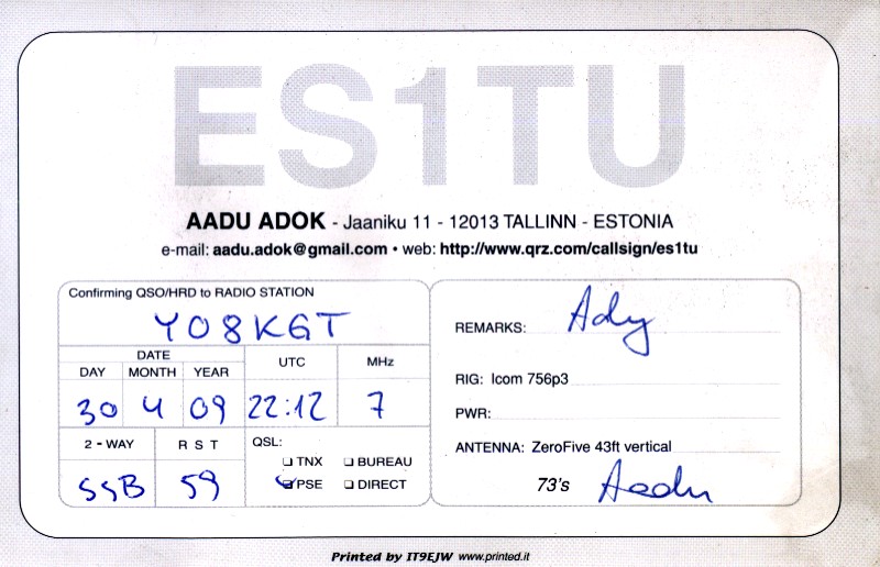 Estonia ES1TU 1